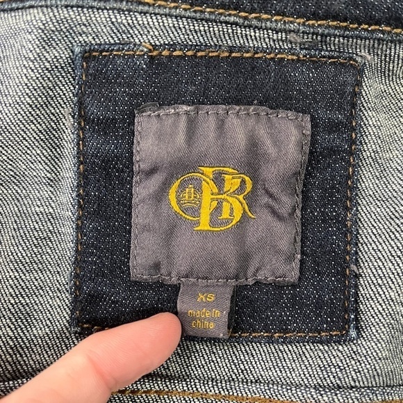 OBR Limited Dark Wash Jean Jacket sz XS - Picture 2 of 15